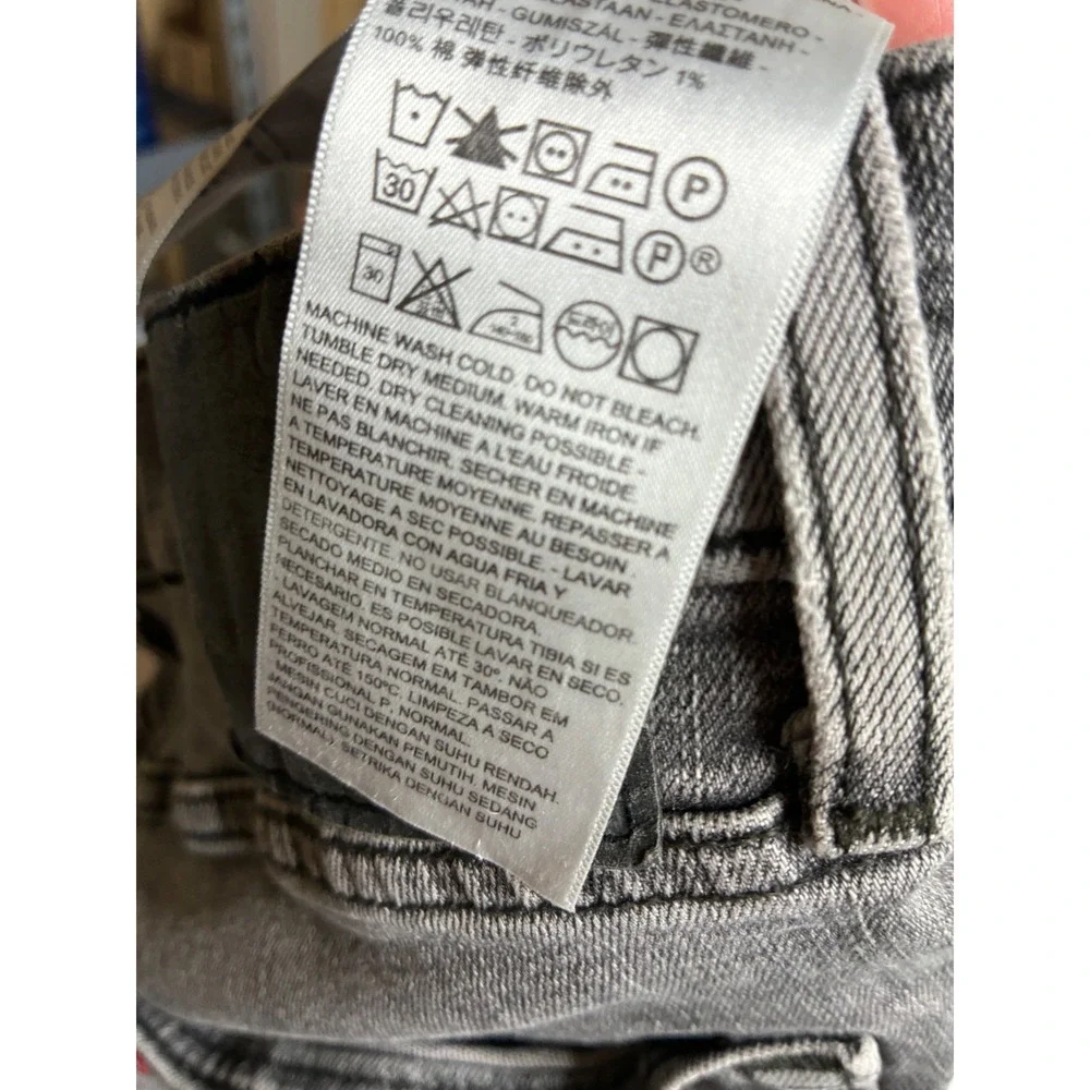 Levis 511 Slim Fit Grey Denim Jeans Mens 36x30 04511-3095 Stretch Cotton